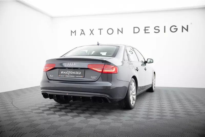 Maxton Design Heckdiffusor V.2 für Audi A4 B8 Facelift Hochglanz Schwarz – Ansicht 1
