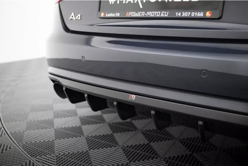 Maxton Design Heckdiffusor V.2 für Audi A4 B8 Facelift Hochglanz Schwarz – Ansicht 2