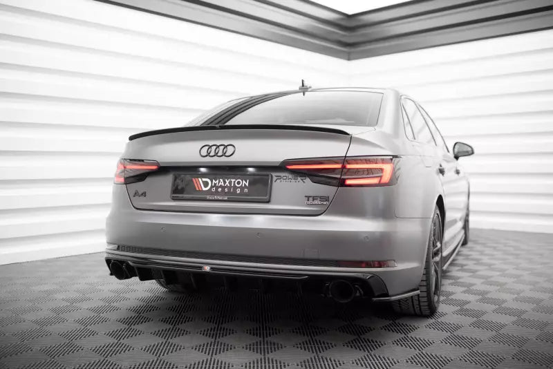 Maxton Design Heckdiffusor V.2 für Audi A4 S-line B9 Hochglanz schwarz – Ansicht 1