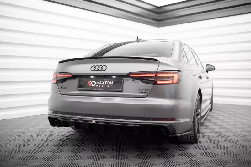 Maxton Design Heckdiffusor V.3 für Audi A4 S-line B9 Hochglanz schwarz – Ansicht 1