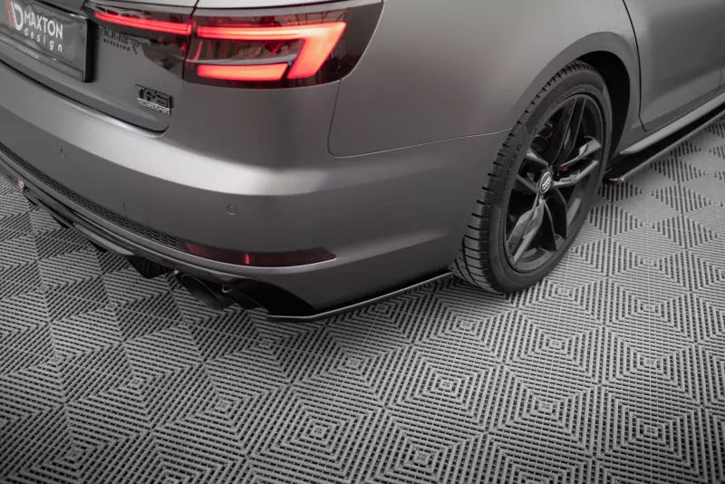 Maxton Design Diffusor Flaps V.3 für Audi A4 S-line B9 Hochglanz schwarz – Ansicht 1