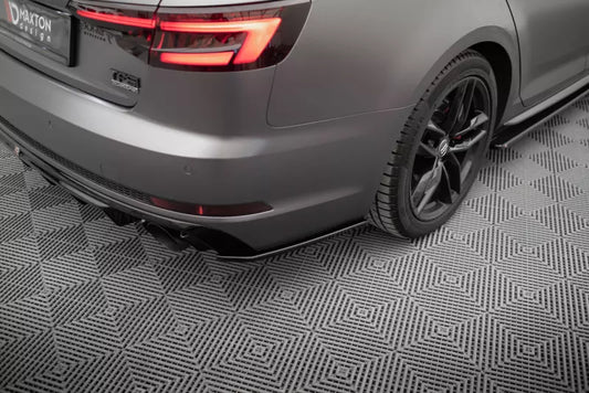Maxton Design Diffusor Flaps V.3 für Audi A4 S-line B9 Hochglanz schwarz – Ansicht 1