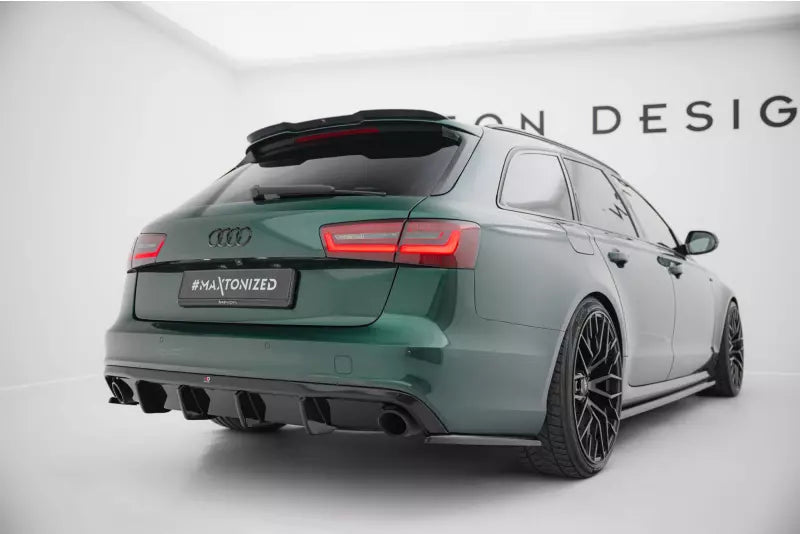 Maxton Design Heckdiffusor für Audi S6 / A6 S-line Avant C7 (2011-2014) Hochglanz schwarz – Ansicht 1