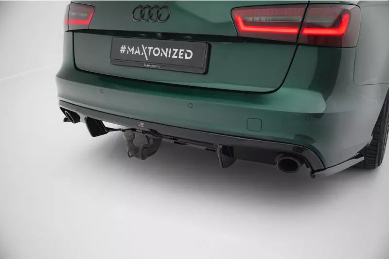 Maxton Design Heckdiffusor für Audi S6 / A6 S-line Avant C7 (2011-2014) Hochglanz schwarz – Ansicht 3