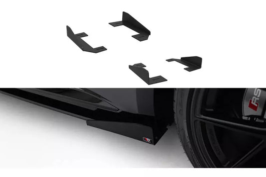 Maxton Design Seitenschweller Flaps Audi RS5 Sportback F5 Hochglanz schwarz – Ansicht 1