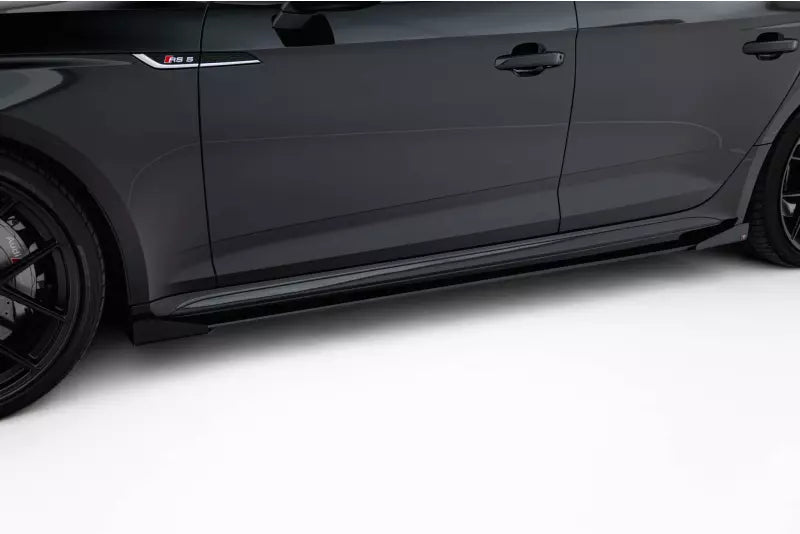 Maxton Design Seitenschweller Flaps Audi RS5 Sportback F5 Hochglanz schwarz – Ansicht 3