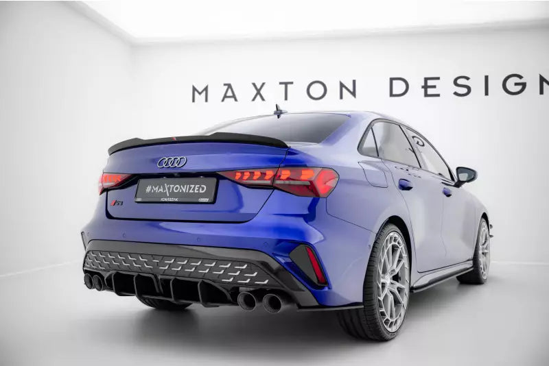 Maxton Design Street Pro Diffusor Flaps für Audi S3 Limousine 8Y Facelift Schwarz – Ansicht 3