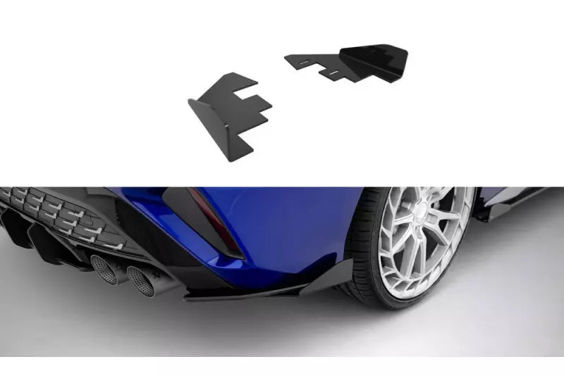 Maxton Design Diffusor Flaps für Audi S3 Limousine 8Y Facelift Hochglanz schwarz – Ansicht 1