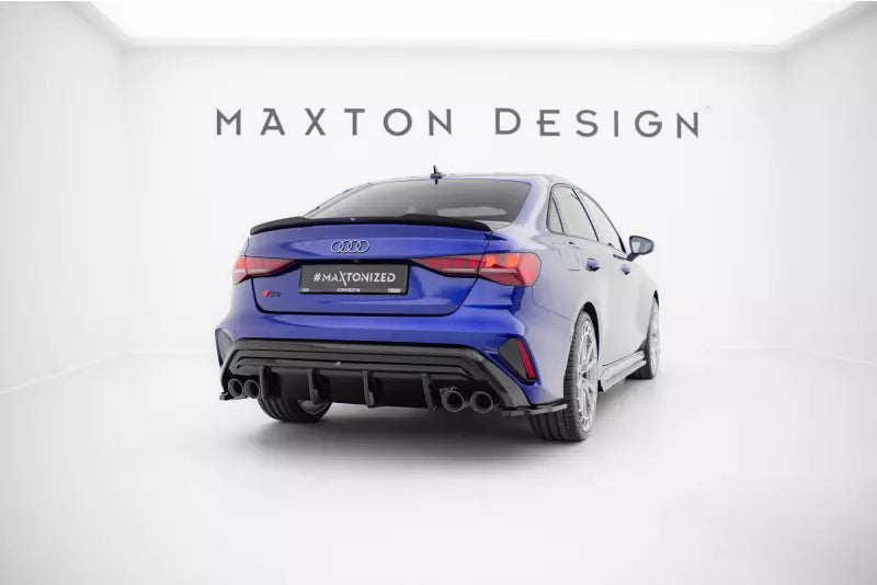Maxton Design Diffusor Flaps V.3 für Audi S3 Limousine 8Y Facelift Hochglanz schwarz – Ansicht 2