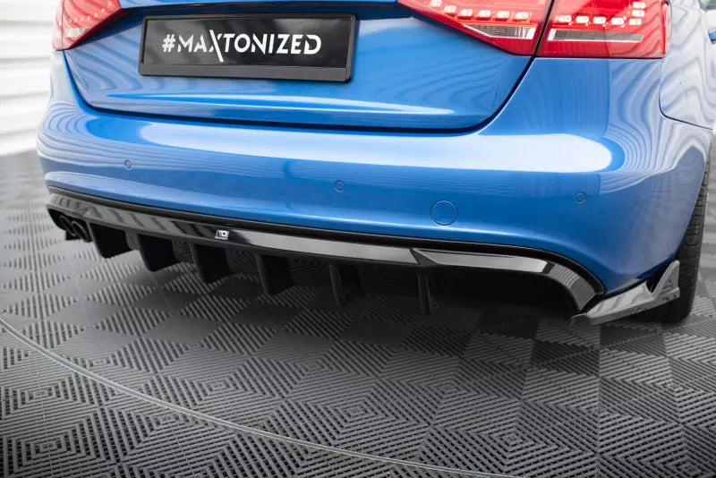Maxton Design Heckdiffusor V.3 für Audi A4 S-Line Limousine / Avant B8 Hochglanz schwarz – Ansicht 1