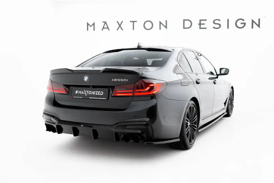 Maxton Design Diffusor Flaps für BMW M550i Limousine G30 Hochglanz schwarz – Ansicht 1