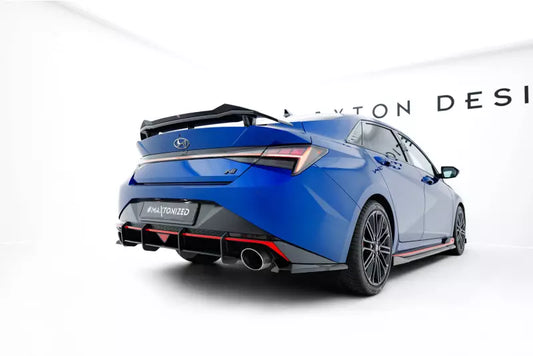 Maxton Design Street Pro Heckdiffusor für Hyundai Elantra N Mk7 Schwarz – Ansicht 1