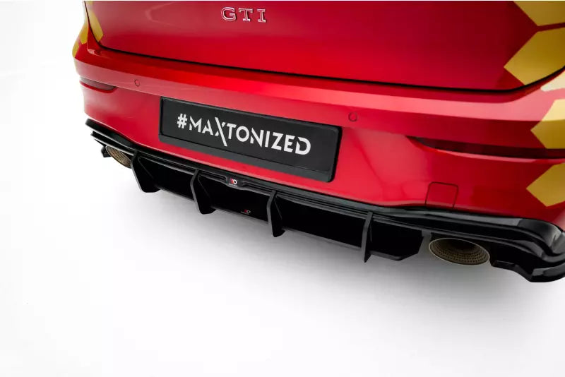 Maxton Design Street Pro Heckdiffusor V.1 für VW Golf 8 GTI Clubsport Facelift Schwarz – Ansicht 4