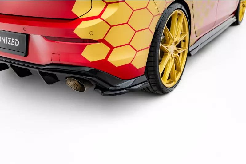 Maxton Design Diffusor Flaps V.3 für VW Golf 8 GTI Clubsport Facelift Hochglanz schwarz – Ansicht 1
