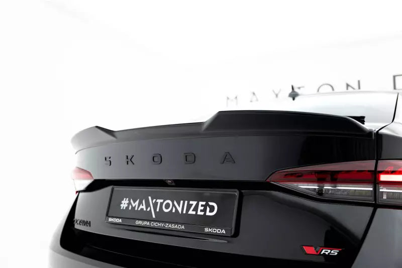 Maxton Design Heckspoiler 3D für Skoda Octavia RS / SportLine / Standard Liftback MK4 / Mk4 Facelift Hochglanz schwarz – Ansicht 1