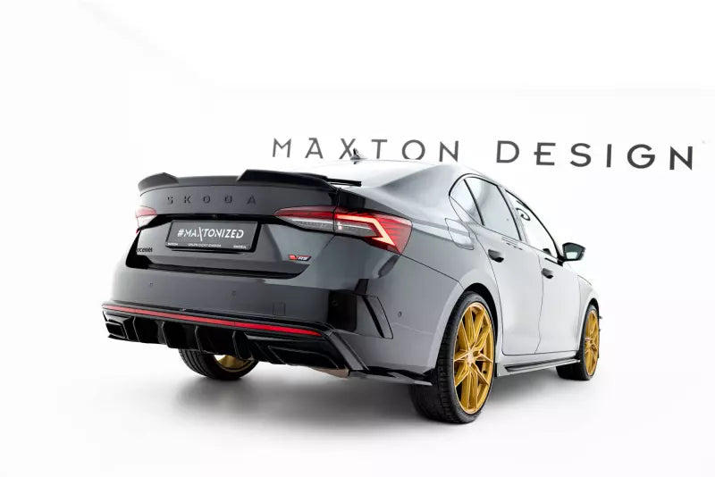 Maxton Design Heckspoiler 3D für Skoda Octavia RS / SportLine / Standard Liftback MK4 / Mk4 Facelift Hochglanz schwarz – Ansicht 3