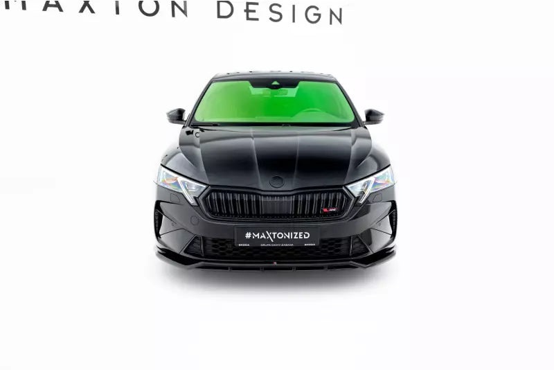Maxton Design Frontlippe V.1 für Skoda Octavia RS Liftback / Combi Mk4 Facelift Hochglanz schwarz – Ansicht 2