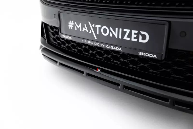 Maxton Design Frontlippe V.1 für Skoda Octavia RS Liftback / Combi Mk4 Facelift Hochglanz schwarz – Ansicht 4