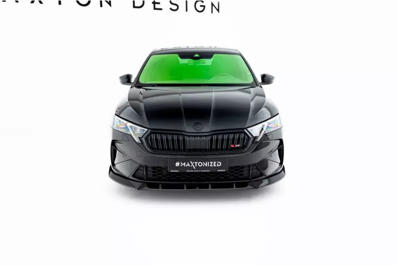 Maxton Design Frontlippe V.2 für Skoda Octavia RS Liftback / Combi Mk4 Facelift Hochglanz schwarz – Ansicht 2