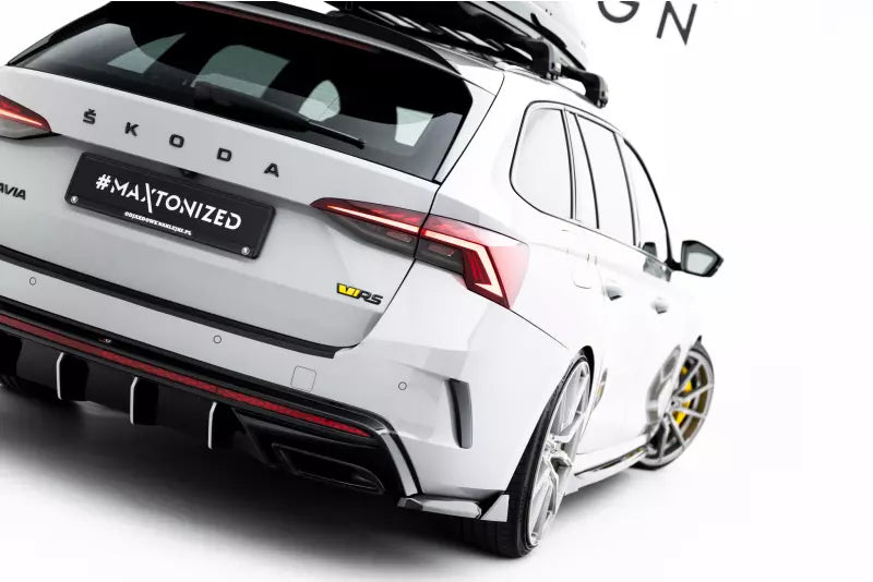 Maxton Design Diffusor Flaps V.4 für Skoda Octavia RS Liftback / Combi Mk4 / Mk4 Facelift Hochglanz schwarz – Ansicht 1