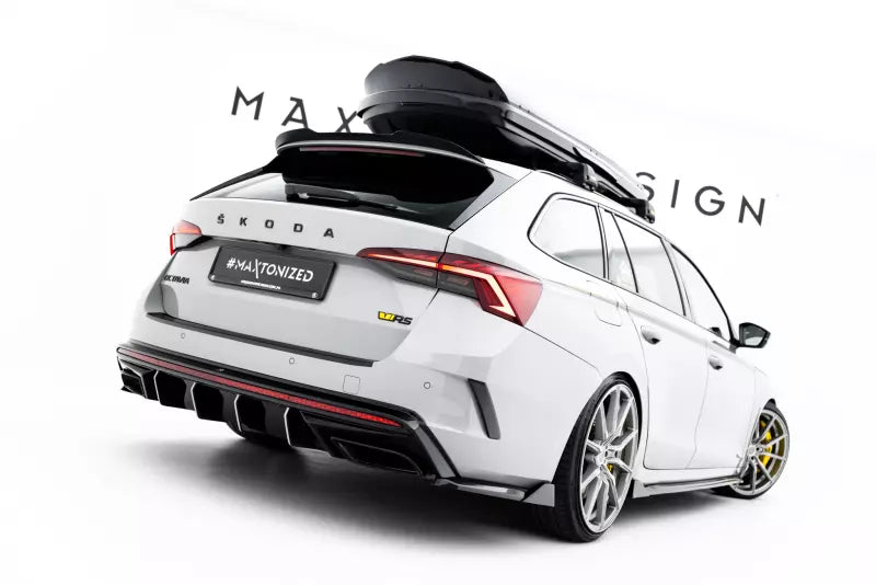Maxton Design Diffusor Flaps V.4 für Skoda Octavia RS Liftback / Combi Mk4 / Mk4 Facelift Hochglanz schwarz – Ansicht 2