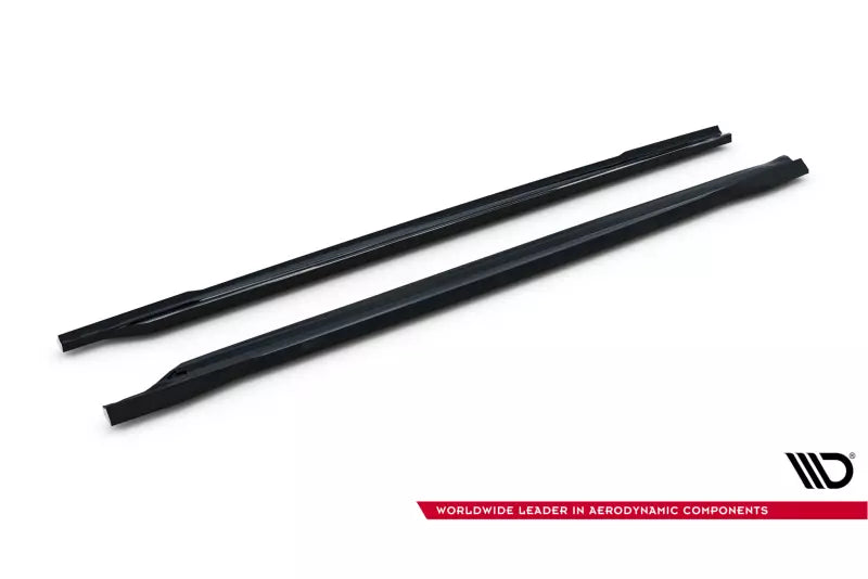 Maxton Design Seitenschweller (Paar) V.1 für Skoda Octavia RS Liftback / Combi Mk4 / Mk4 Facelift Hochglanz schwarz – Ansicht 4