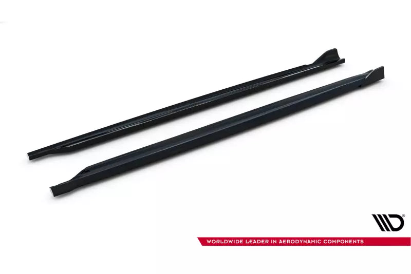 Maxton Design Seitenschweller (Paar) V.2 für Skoda Octavia RS Liftback / Combi Mk4 / Mk4 Facelift Hochglanz schwarz – Ansicht 4