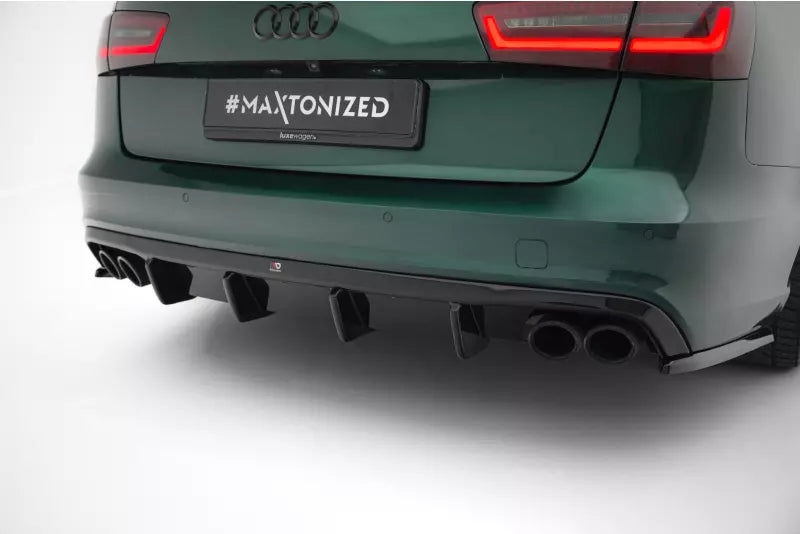 Maxton Design Heckdiffusor V.4 für Audi S6 / A6 S-line Avant C7 (2011-2014) Hochglanz schwarz – Ansicht 1