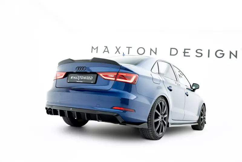 Maxton Design Diffusor Flaps für Audi A3 Limousine 8V Hochglanz schwarz – Ansicht 1