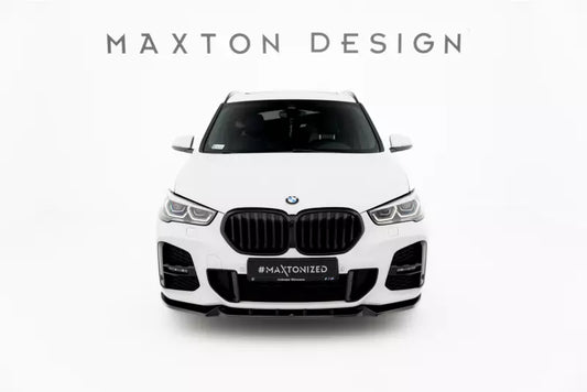 Maxton Design Frontlippe für BMW X1 M-Paket F48 Facelift Hochglanz schwarz – Ansicht 1