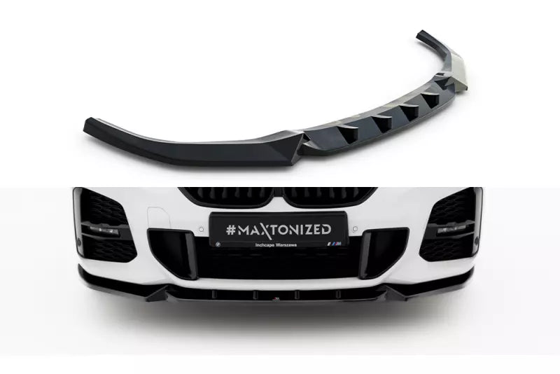 Maxton Design Frontlippe für BMW X1 M-Paket F48 Facelift Hochglanz schwarz – Ansicht 2