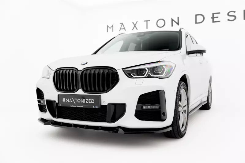 Maxton Design Frontlippe für BMW X1 M-Paket F48 Facelift Hochglanz schwarz – Ansicht 3