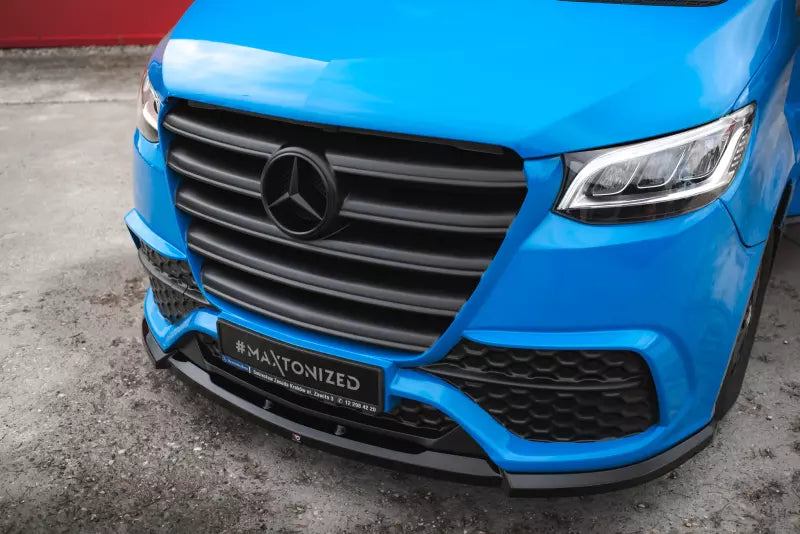 Maxton Design Frontlippe für Mercedes Sprinter Mk3 Hochglanz schwarz – Ansicht 1