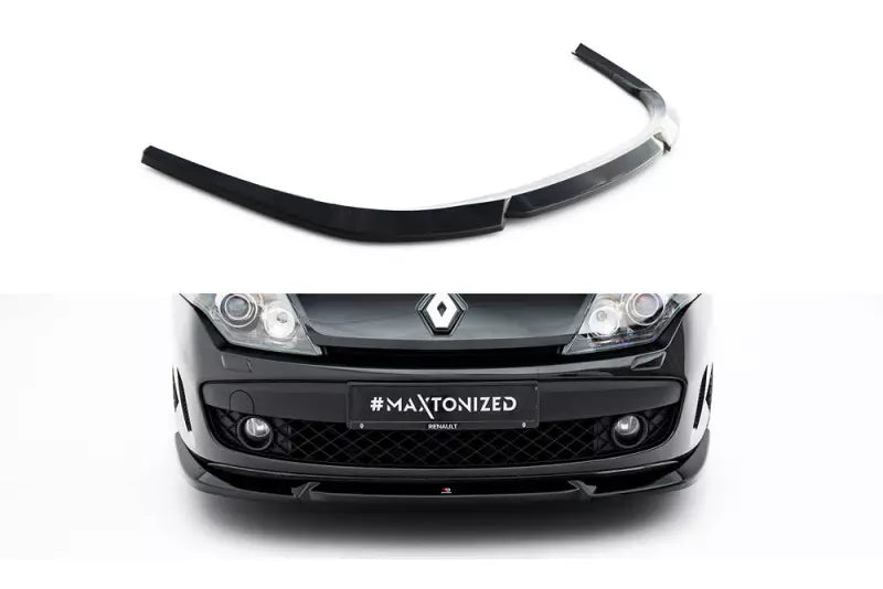 Maxton Design Frontlippe für Renault Laguna Hatchback GT Mk3 Hochglanz schwarz – Ansicht 2