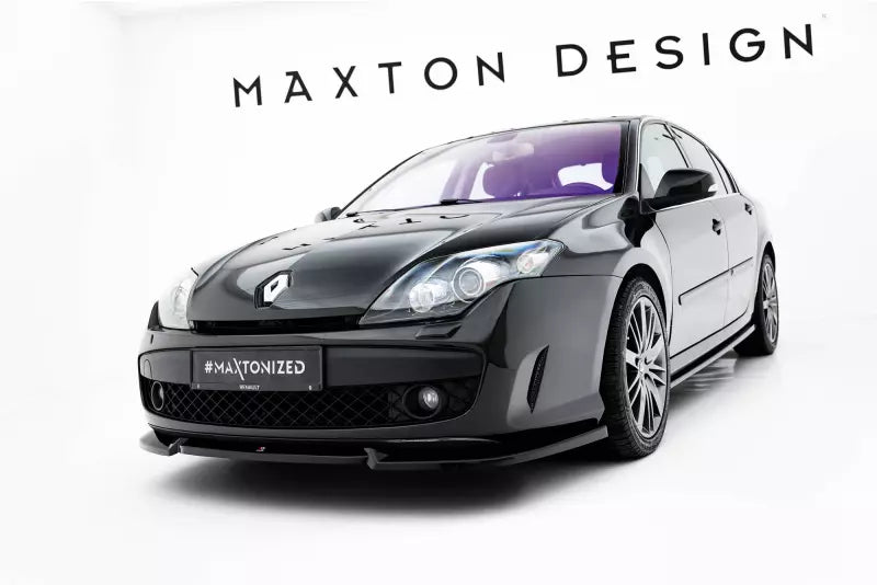 Maxton Design Frontlippe für Renault Laguna Hatchback GT Mk3 Hochglanz schwarz – Ansicht 3