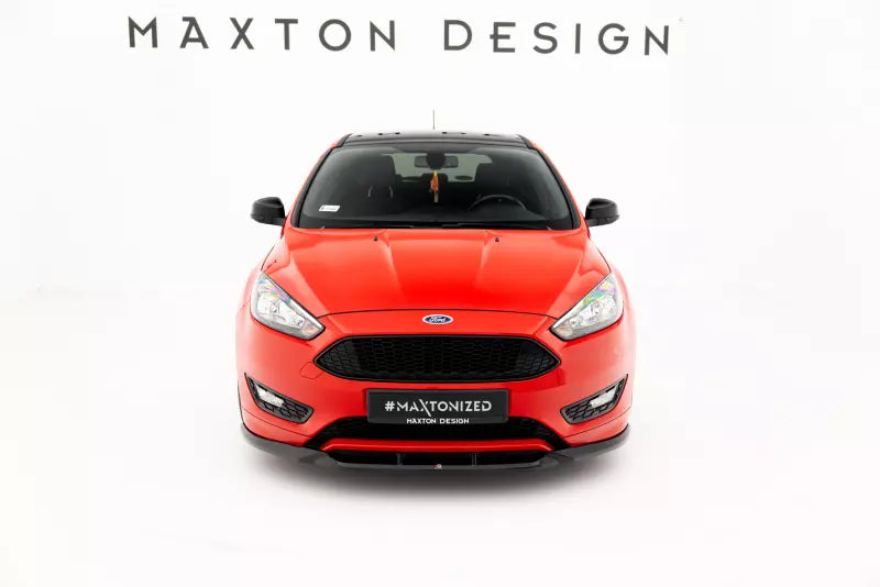 Maxton Design Frontlippe V.3 für Ford Focus ST-Line Mk3 Facelift Hochglanz schwarz – Ansicht 1