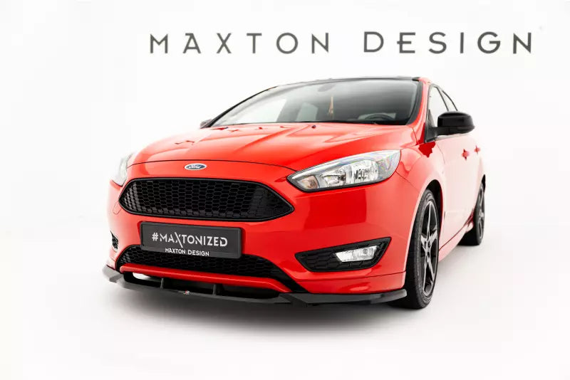 Maxton Design Frontlippe V.3 für Ford Focus ST-Line Mk3 Facelift Hochglanz schwarz – Ansicht 3