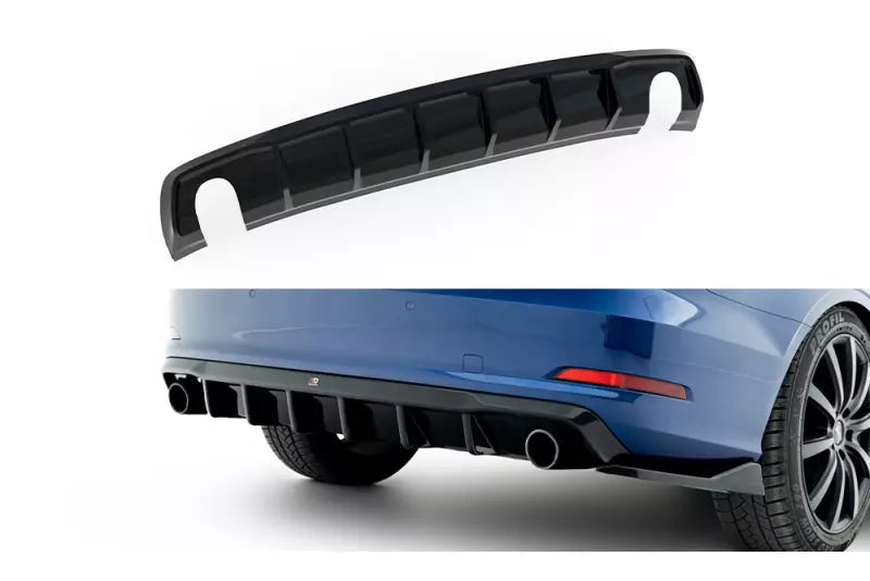 Maxton Design Heckdiffusor V.2 für Audi A3 Limousine 8V Hochglanz schwarz – Ansicht 2