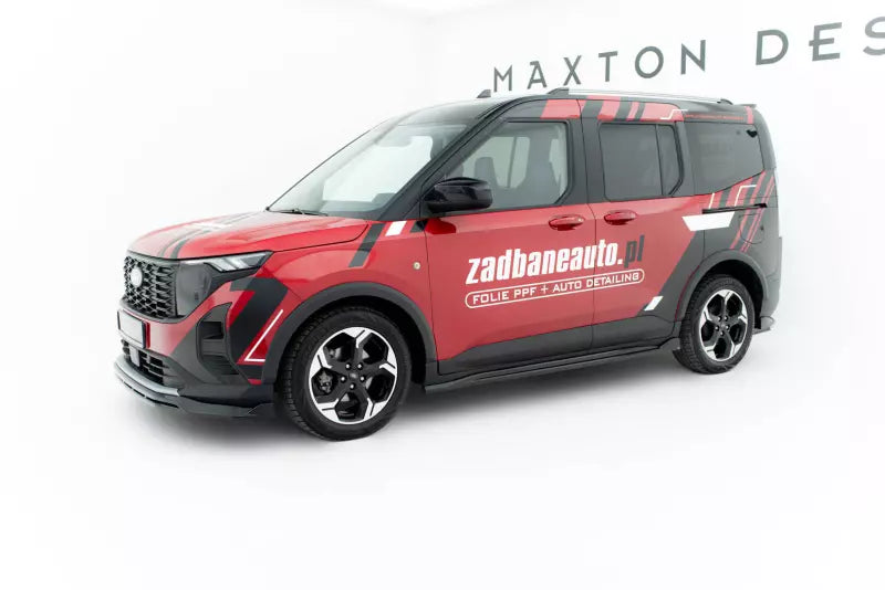 Maxton Design Seitenschweller (Paar) für Ford Tourneo Courier Mk2 Hochglanz schwarz – Ansicht 1