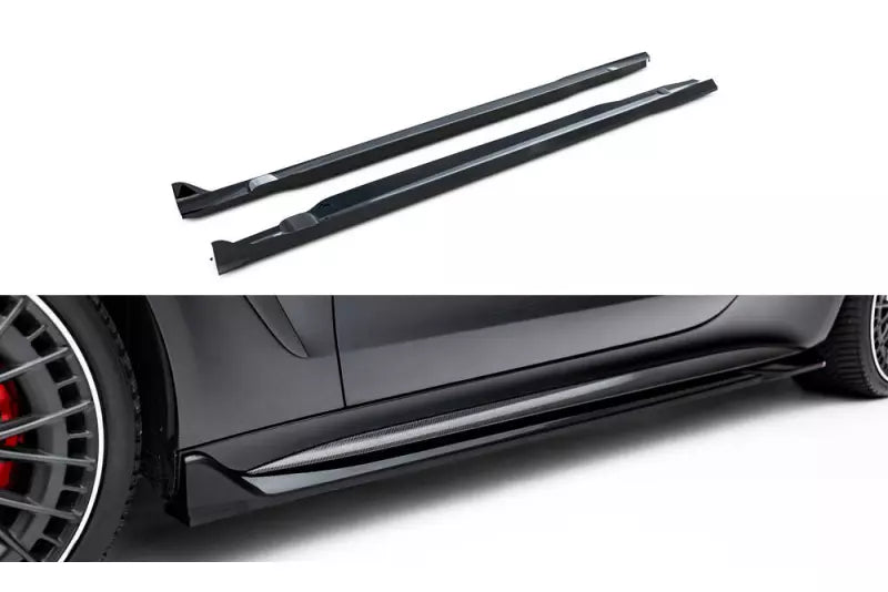 Maxton Design Seitenschweller (Paar) für Mercedes CLE 53 C236 Hochglanz schwarz – Ansicht 2