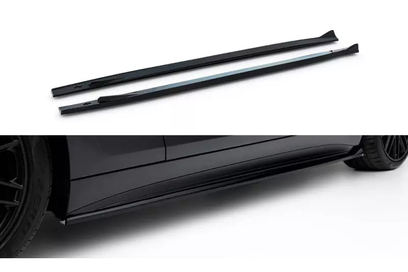 Maxton Design Seitenschweller (Paar) für Mercedes SL 63 R232 Hochglanz schwarz – Ansicht 2