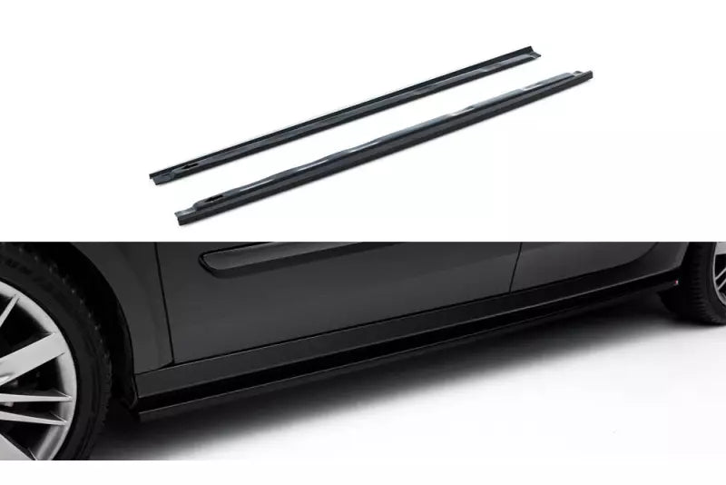 Maxton Design Seitenschweller (Paar) für Renault Laguna Hatchback GT Mk3 Hochglanz schwarz – Ansicht 2