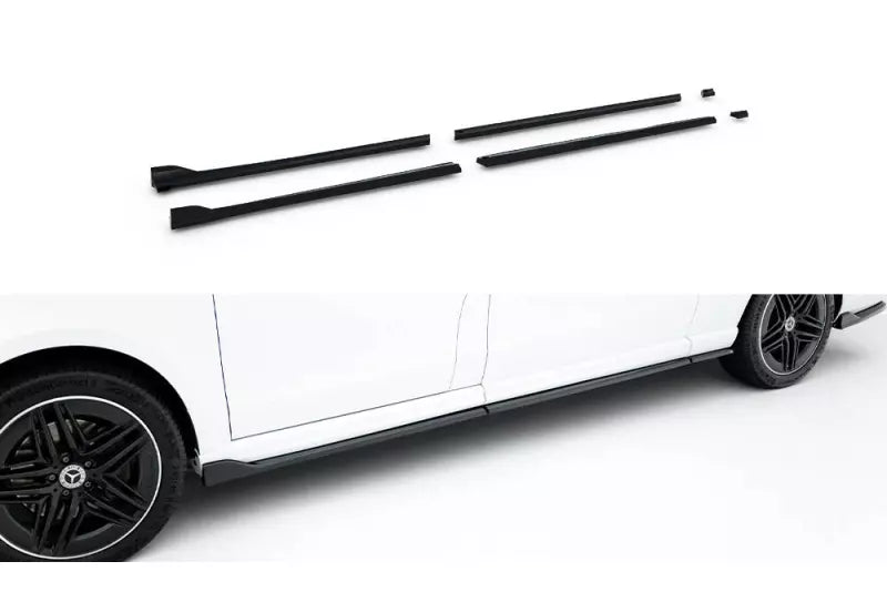 Maxton Design Seitenschweller (Paar) V.2 für Mercedes V-Klasse Extra Lang AMG-Line W447 Hochglanz schwarz – Ansicht 2