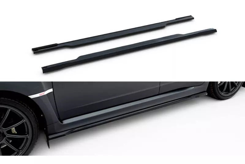 Maxton Design Seitenschweller (Paar) V.2 für Subaru Impreza WRX STI Mk3 Facelift Hochglanz schwarz – Ansicht 2