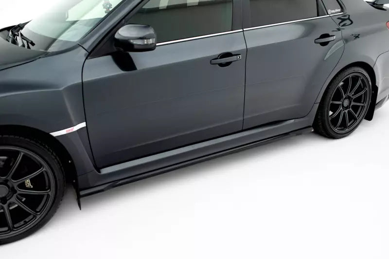 Maxton Design Seitenschweller (Paar) V.2 für Subaru Impreza WRX STI Mk3 Facelift Hochglanz schwarz – Ansicht 3