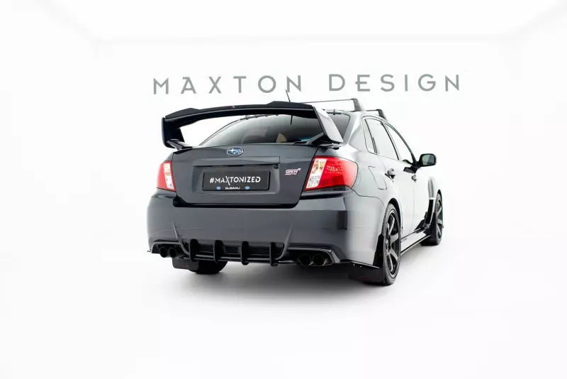 Maxton Design Street Pro Diffusor Flaps für Subaru Impreza WRX STI Mk3 Facelift Schwarz matt – Ansicht 1