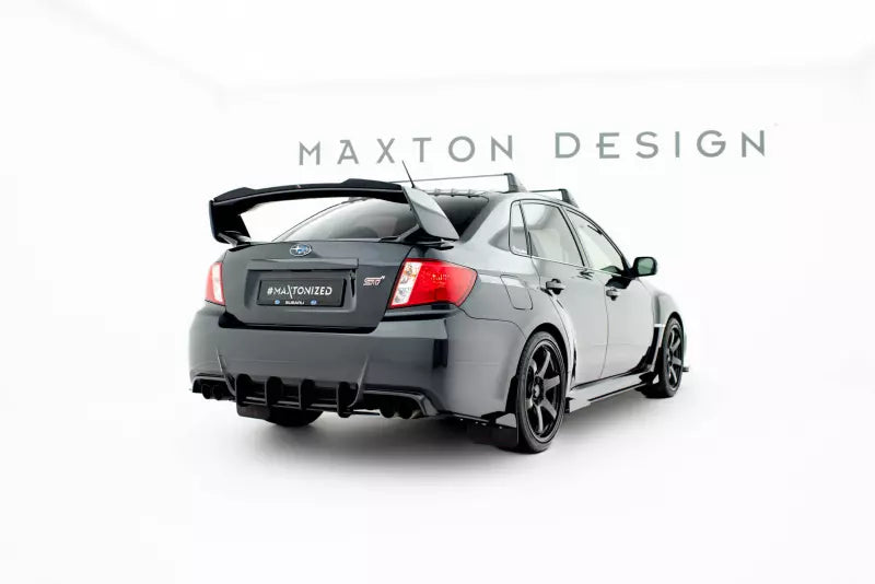 Maxton Design Street Pro Diffusor Flaps für Subaru Impreza WRX STI Mk3 Facelift Schwarz mit Hochglanz Flaps – Ansicht 1