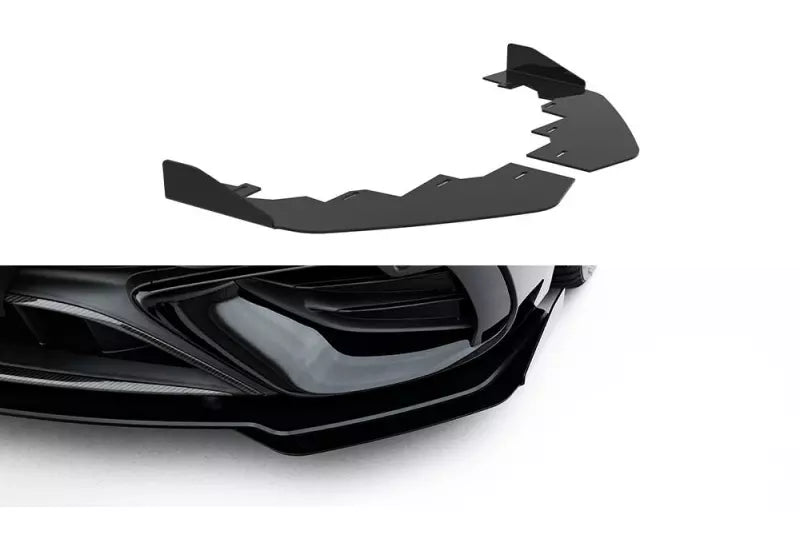 Flaps für Street Pro Frontlippe von Maxton Design für Mercedes CLE 53 C236 Hochglanz schwarz – Ansicht 2