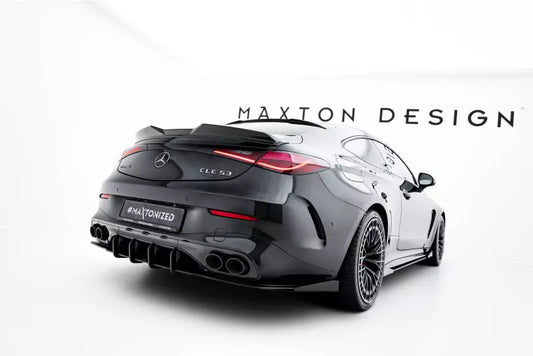 Flaps für Street Pro Heckdiffusor von Maxton Design für Mercedes CLE 53 C236 Hochglanz schwarz – Ansicht 1