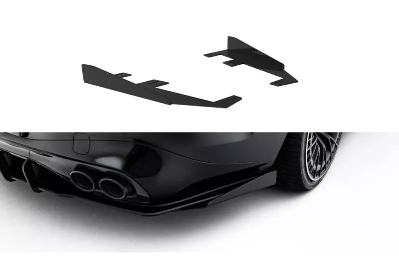 Flaps für Street Pro Heckdiffusor von Maxton Design für Mercedes CLE 53 C236 Hochglanz schwarz – Ansicht 2